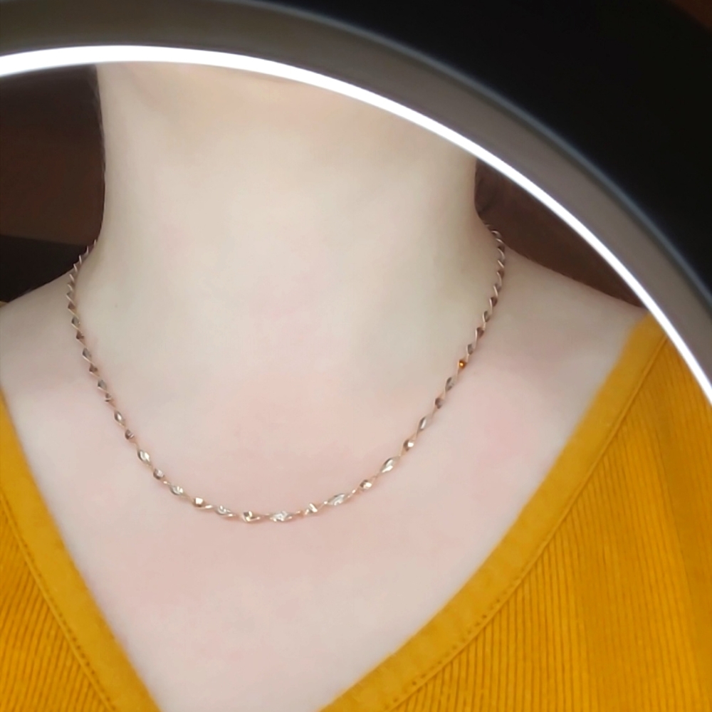 Karizia Spa Ka 1772 made in Italy 2 Tone 925 sterling silver chain